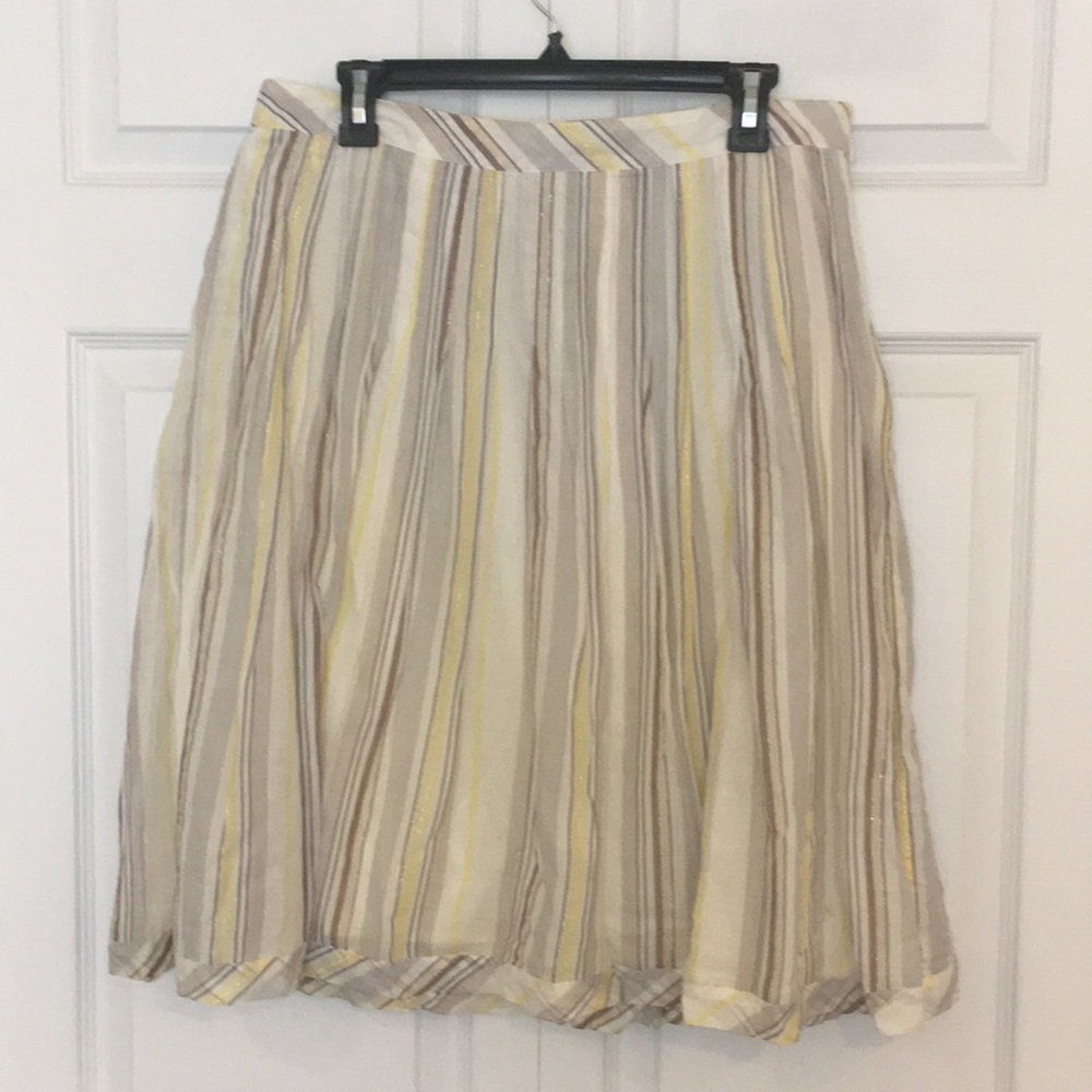 Banana Republic a line cotton/linen skirt